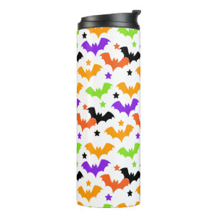 Garrafa Térmica Cortina de Chá Colorida de Morcegos