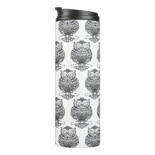 Garrafa Térmica Coruja (branca) - Thermal Tumbler