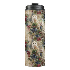 Garrafa Térmica Coruja Floral Enfeitiçante