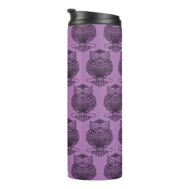 Garrafa Térmica Coruja (roxa) - Thermal Tumbler (Rotação à direita)