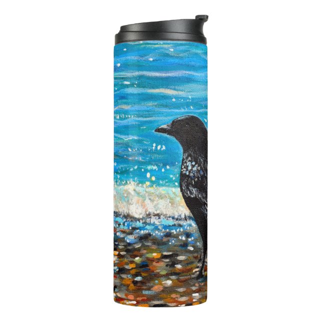 Garrafa Térmica Corvo na Praia 2 Pintura (Giro à esquerda)