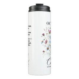 Garrafa Térmica Cosmic Sip • Térmica Flor de Nascimento de Outubro