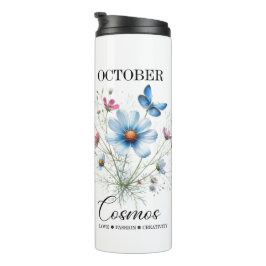 Garrafa Térmica Cosmic Sip • Térmica Flor de Nascimento de Outubro