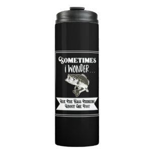 Garrafa Térmica Cota Engraçada de Pesca de Baixo-Alarme para Homen