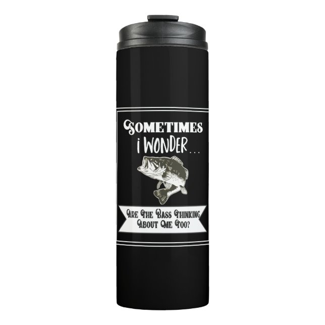 Garrafa Térmica Cota Engraçada de Pesca de Baixo-Alarme para Homen (Frente)