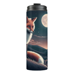 Garrafa Térmica Cottagecore Floral Fox Aestética Gótico Raparigas