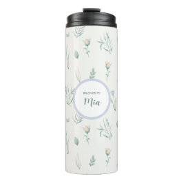 Garrafa Térmica Cottagecore Floral Volta às Aulas Personalizado