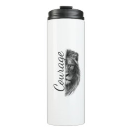 Garrafa Térmica Courage Lion Artistic Minimal Tee-Thermal Tumbler