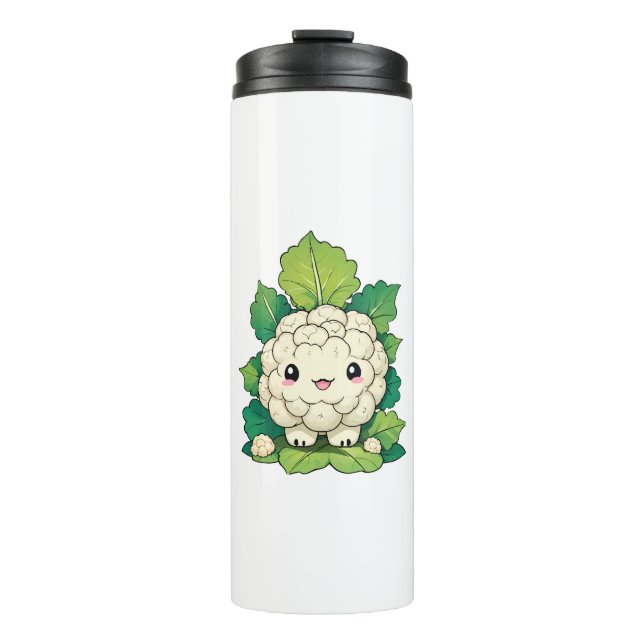 Garrafa Térmica Couve-flor Kawaii (Frente)