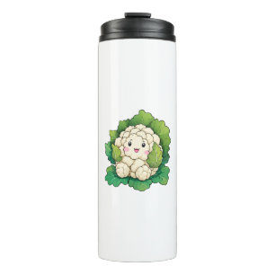 Garrafa Térmica Couve-flor Kawaii