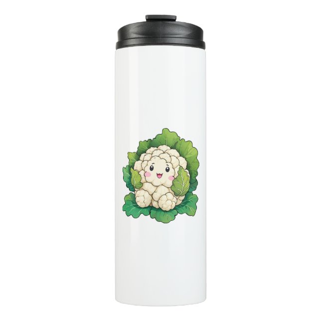 Garrafa Térmica Couve-flor Kawaii (Frente)