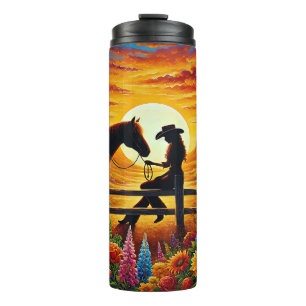 Garrafa Térmica Cowgirl Summer - Sunset, Sass e Southern Charm