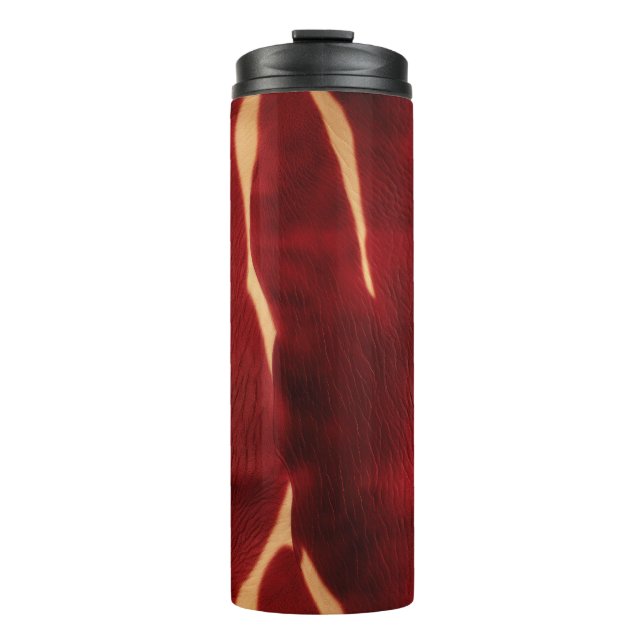 Garrafa Térmica Cowhide Vermelho Ocidental (Frente)