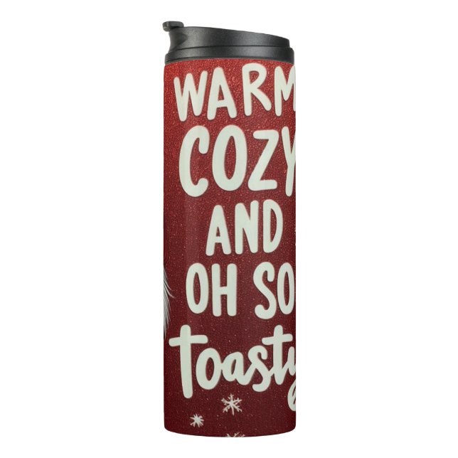Garrafa Térmica Cozy Santa Gnome Tumblr – Warm Holiday Gift (Rotação à direita)