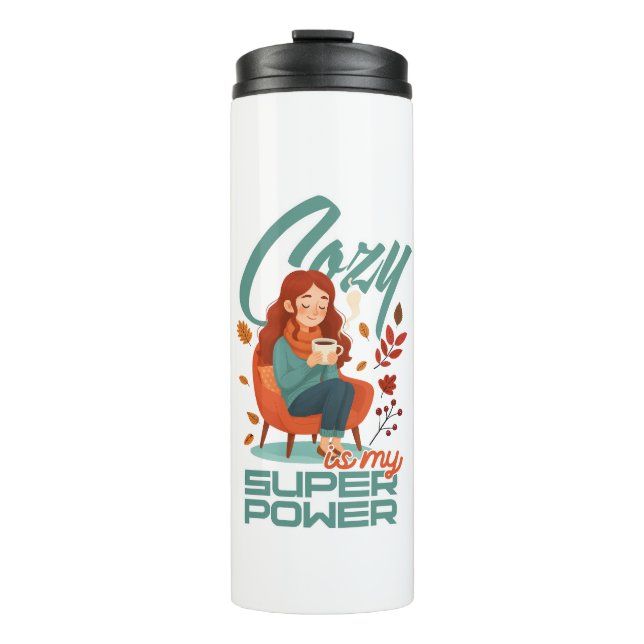 Garrafa Térmica Cozy Superpower Vibes Tumbler (Frente)