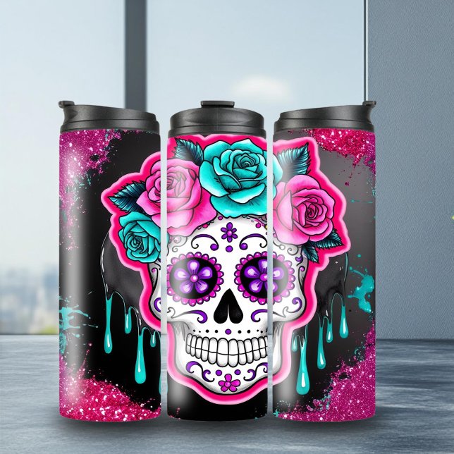 Garrafa Térmica Crânio de Açúcar Único (Criador carregado)