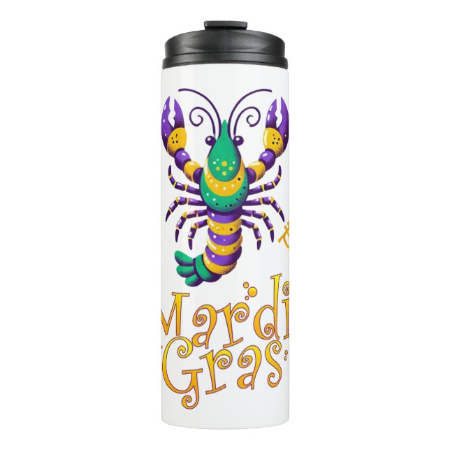 Garrafa Térmica Crayfish Fleur de lis Mardi Gras (Frente)