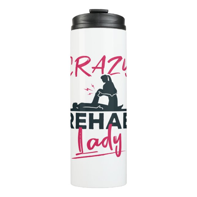 Garrafa Térmica Crazy Rehab Lady Physical Therapy Therapist (Frente)