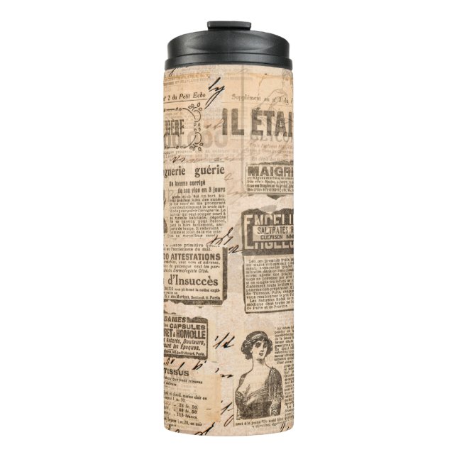 Garrafa Térmica Creative vintage style background. Paper texture.  (Frente)