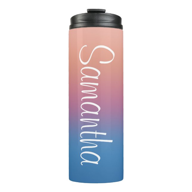 Garrafa Térmica Crepúsculo Ártico Ombre Personalizado (Frente)