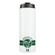 Crestão Monograma Personalizado Clássico Verde de 