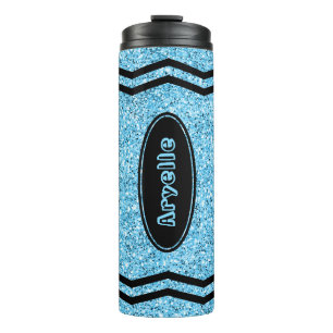 Garrafa Térmica Crianças Personalizadas Nome do Crayon Azul Crayo
