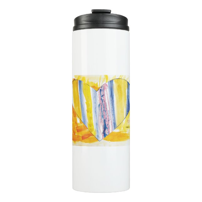 Garrafa Térmica CriançasArt para COC - Grande Coração (Frente)