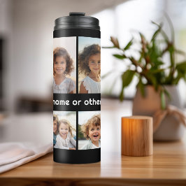 Garrafa Térmica Criar uma Colagem de Fotos Personalizada com 8 Fot