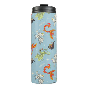 Garrafa Térmica Criaturas Mágicas Padrão Vintage