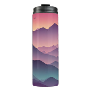 Garrafa Térmica Crie Seu Próprio Hiker Roxo do Moutain Sunset