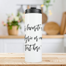 Garrafa Térmica Crie sua própria citação de caligrafia