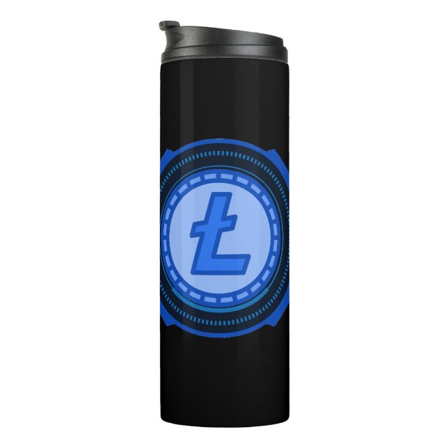 GARRAFA TÉRMICA  CRIPTOMOEDA LITECOIN (Rotação à direita)
