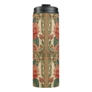 Garrafa Térmica Crisântemos Florais Art Nouveau de William Morris