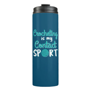 Garrafa Térmica Crocheting É Meu Esporte De Contato