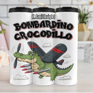 Garrafa Térmica Crocodilo Voador Bombardino Crocodillo