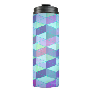 Garrafa Térmica Cubos em Triângulos Padrão Geométrico
