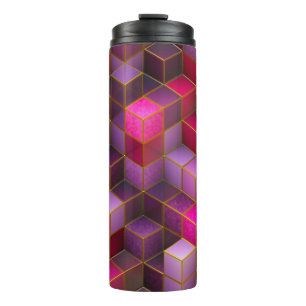 Garrafa Térmica Cubos Geométricos