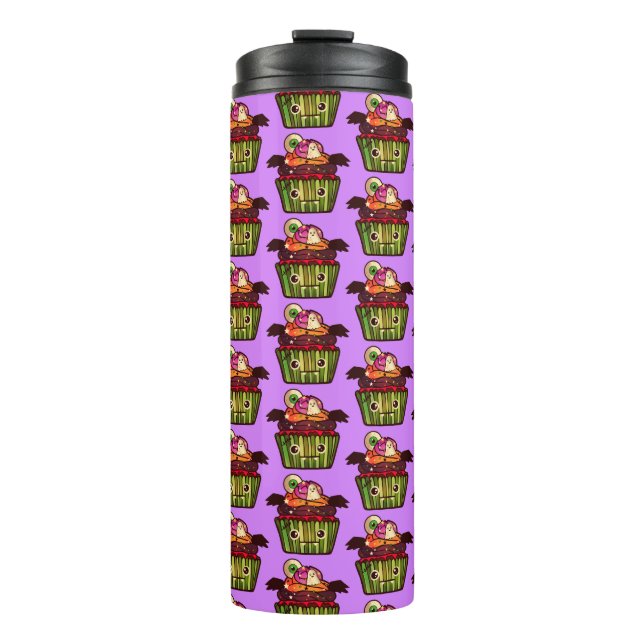 Garrafa Térmica Cupcake Spooky Halloween (Frente)