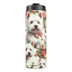 Garrafa Térmica Curioso Terrier Branco da Highlândia Ocidental, se