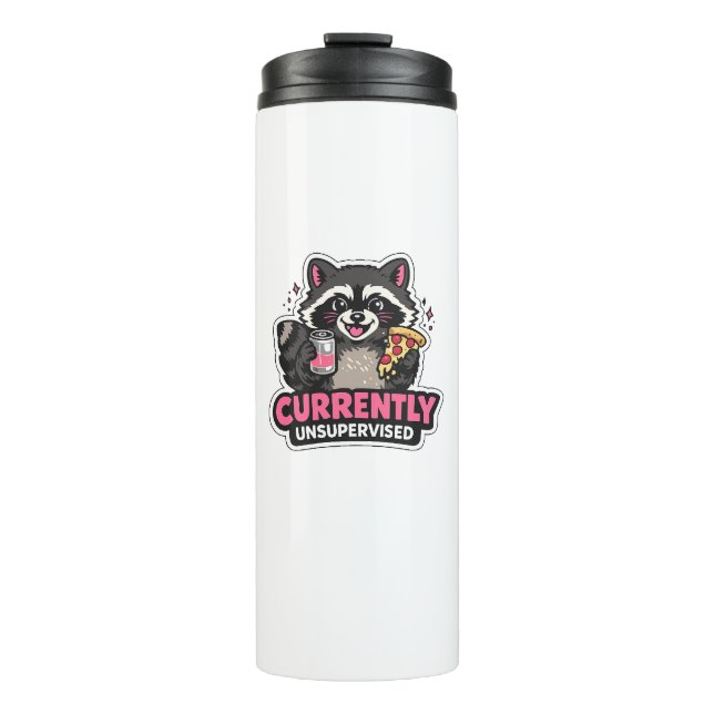 Garrafa Térmica Currently Unsupervised Funny Excuse Quote (Frente)