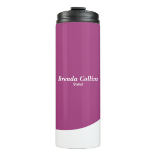 Garrafa Térmica Curva roxa e branco