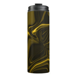 Garrafa Térmica Curvas amarelas ou dourados em musica.