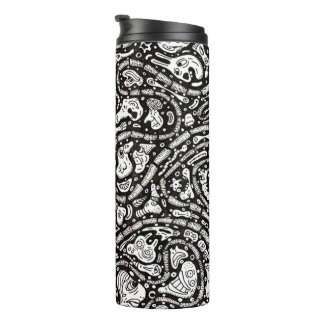 Garrafa Térmica Curvy Twisty Cartoon Weird Faces Design