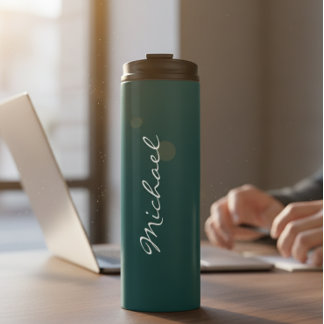 Garrafa Térmica Customized Green Thermal Bottle, teacher gift