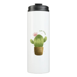 Garrafa Térmica Cute Cactus Travel Tumbler – Kawaii Succulent Cup
