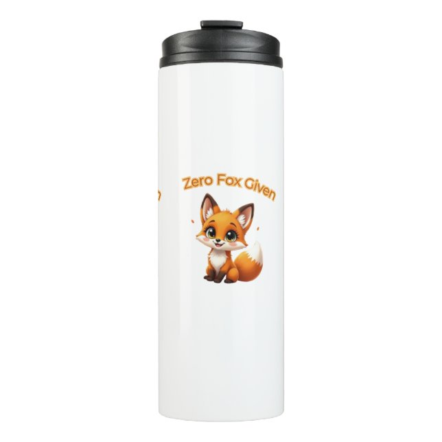 Garrafa Térmica Cute Cartoon Fox – Adorable Kawaii Style (Frente)
