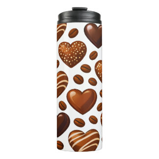 Garrafa Térmica Cute Chocolate Hearts Water Bottle - Travel Thermo