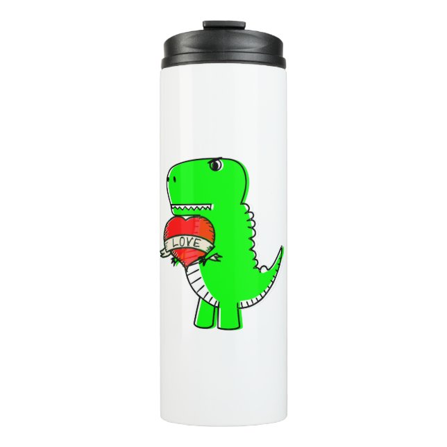 Garrafa Térmica Cute Dia dos Namorados Dinossauro (Frente)