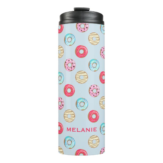 Garrafa Térmica Cute Glazed Doughnut Pattern Personalised (Frente)