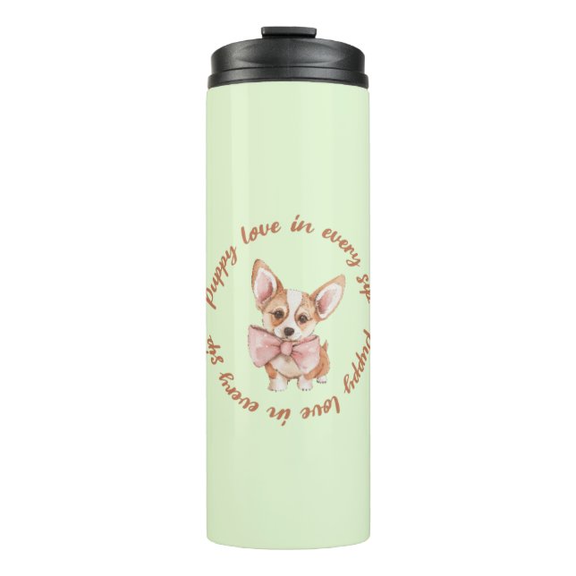 Garrafa Térmica  Cute Minimal Dog Lover Thermal Tumbler (Frente)